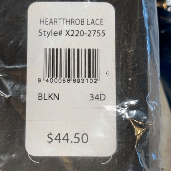 Frederick's Of Hollywood Women's Heartthrob Push Up Bra Size 34D Black Lace - Picture 5 of 5